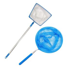 2pcs Swimming Pool Skimmer Net; Fish Pond Leaf Mesh Skimmer Rake Net Professional Swimming Pool Cleaning Tool With Handle