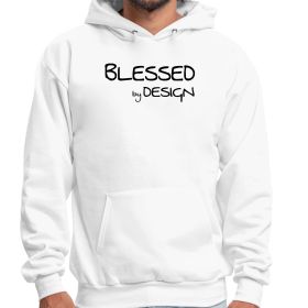 Blessed By Design - Inspirational Affirmation - Black Graphic Hoodie