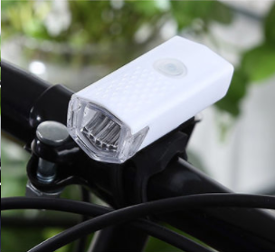 Bicycle headlight USB rechargeable (Option: White-OPP)